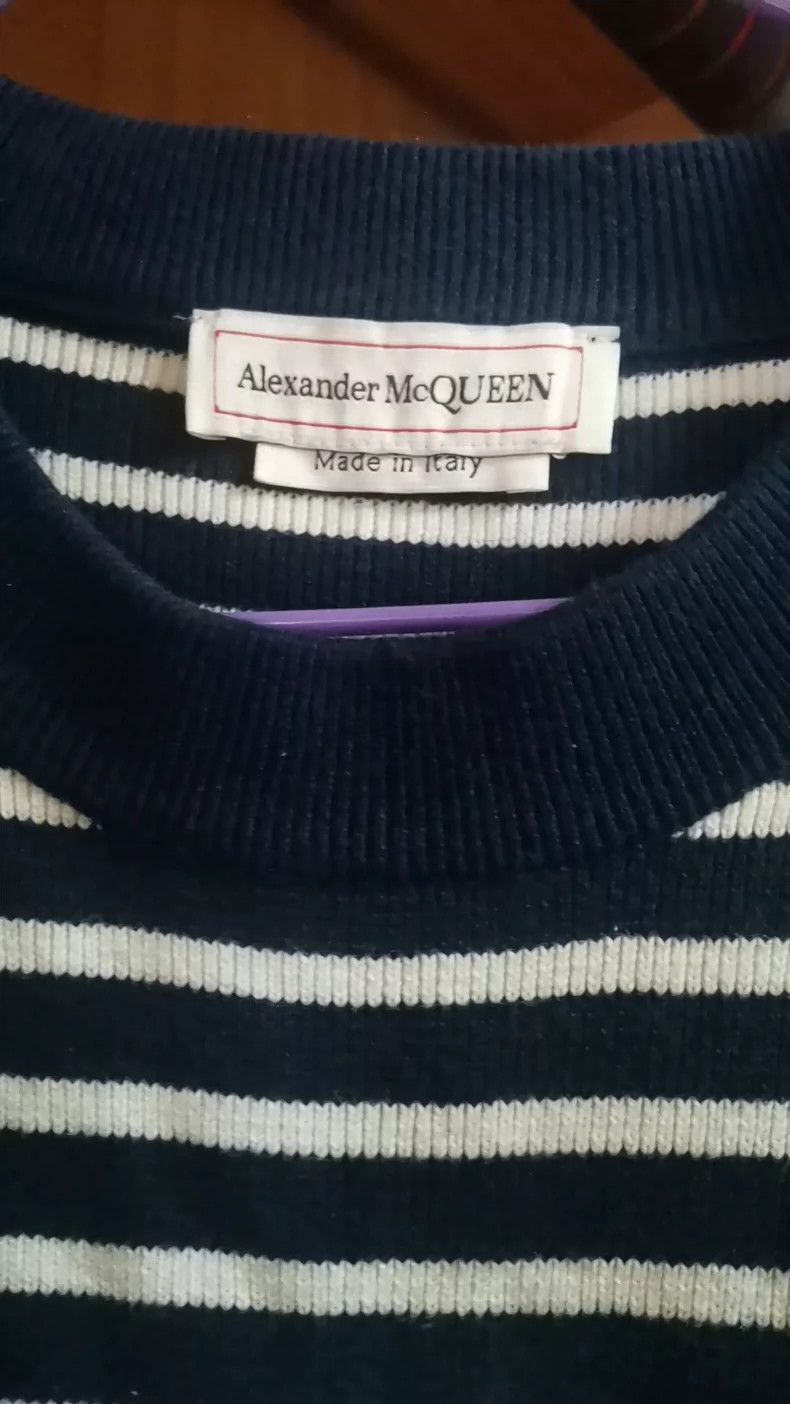 Alexander McQueen Alexander McQueen Striped Wool Blend Dress- DMC Size US L / EU 52-54 / 3 - 3 Thumbnail