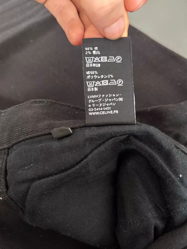 Celine Celine Black Slim Fit Denim Pants- DMC Size US 33 - 4 Thumbnail