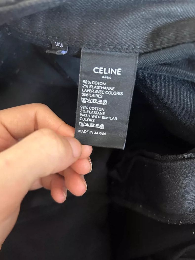 Celine Celine Black Slim Fit Denim Pants- DMC Size US 33 - 3 Thumbnail