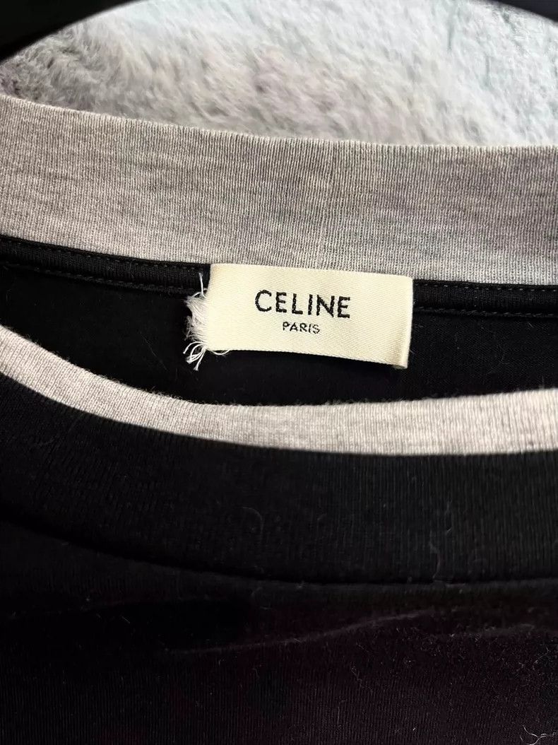 Celine Celine Black Gray Color Block T-Shirt- DMC Size US M / EU 48-50 / 2 - 3 Thumbnail