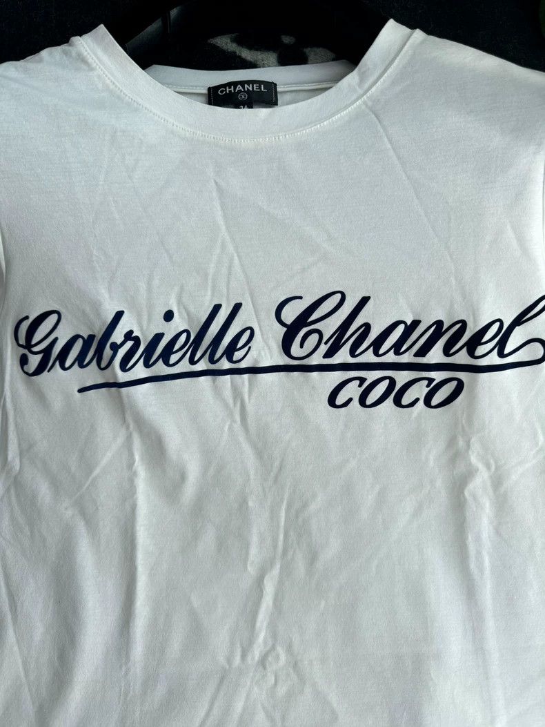 Chanel Chanel Gabrielle White Printed T-Shirt- DMC Size US M / EU 48-50 / 2 - 3 Thumbnail