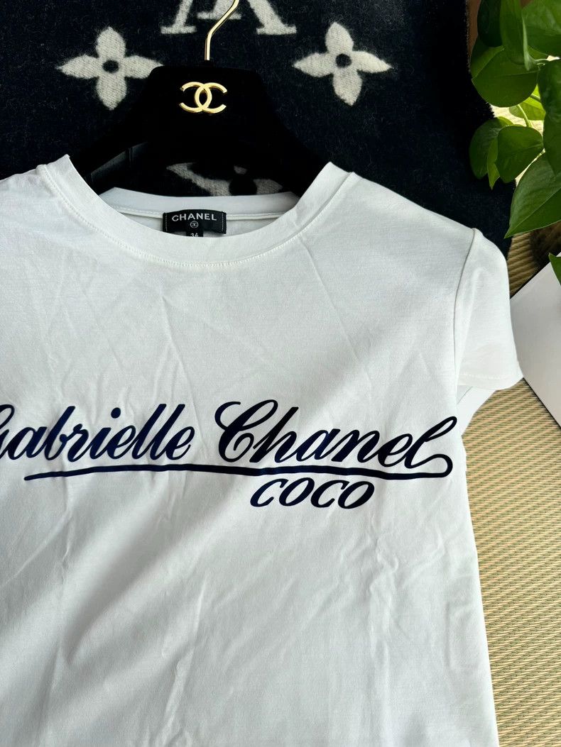 Chanel Chanel Gabrielle White Printed T-Shirt- DMC Size US M / EU 48-50 / 2 - 2 Thumbnail