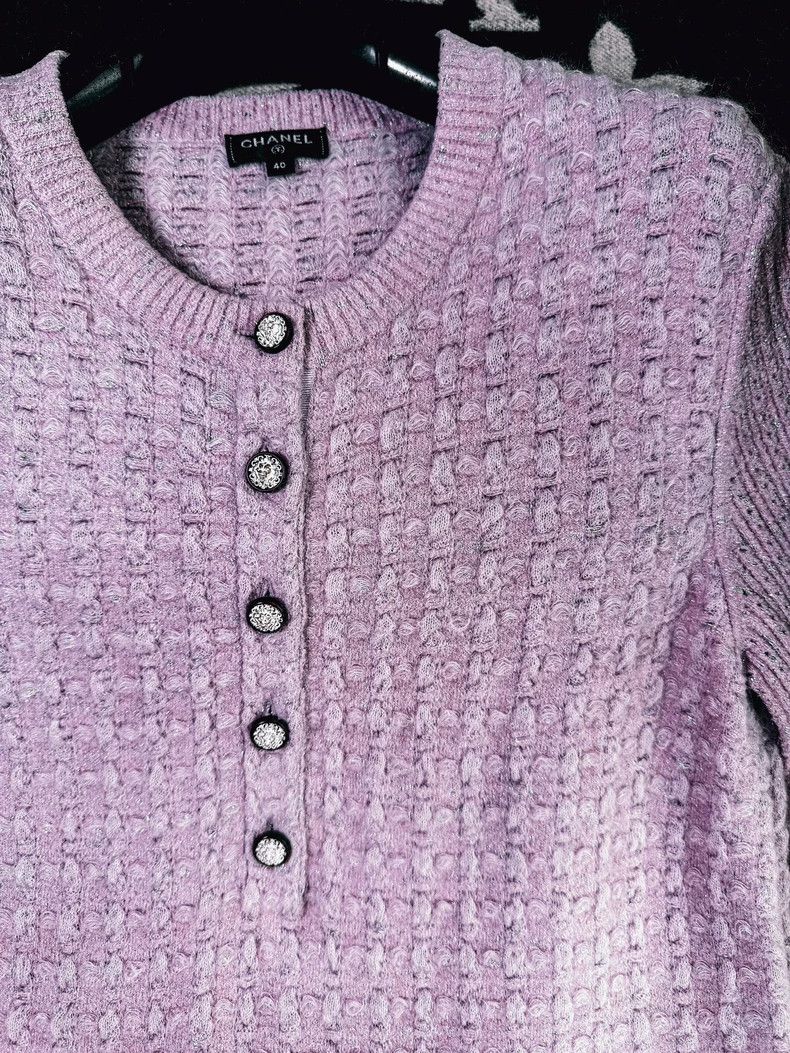 Chanel Chanel Purple Checkered Dress- DMC Size US 31 - 3 Thumbnail