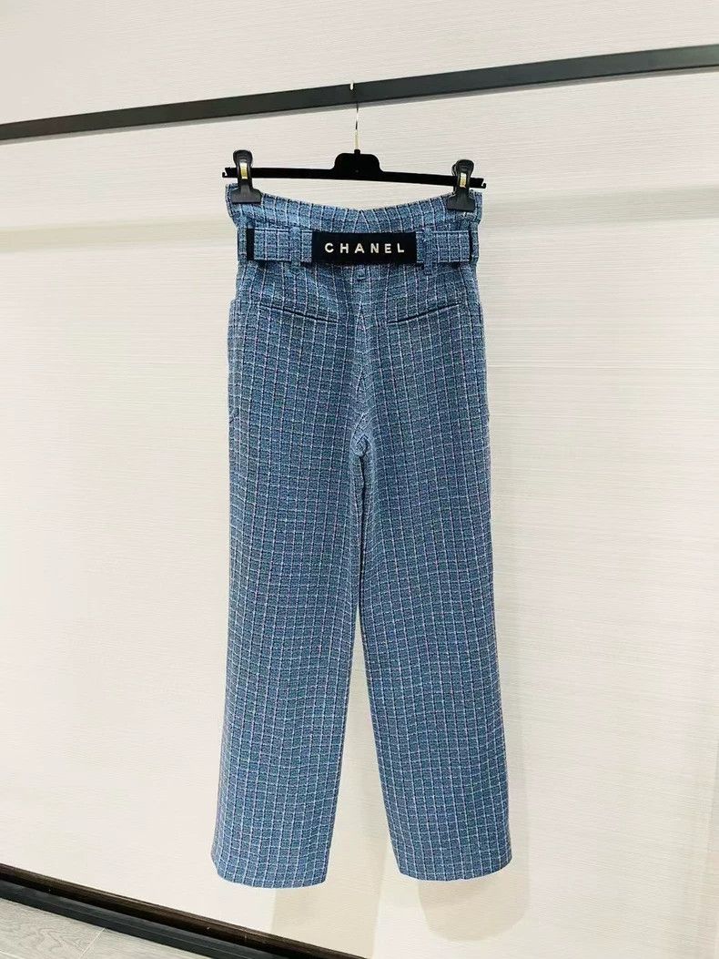 Chanel Chanel High-Waisted Straight-Leg Pants with Belt- DMC Size US 34 / EU 50 - 2 Thumbnail