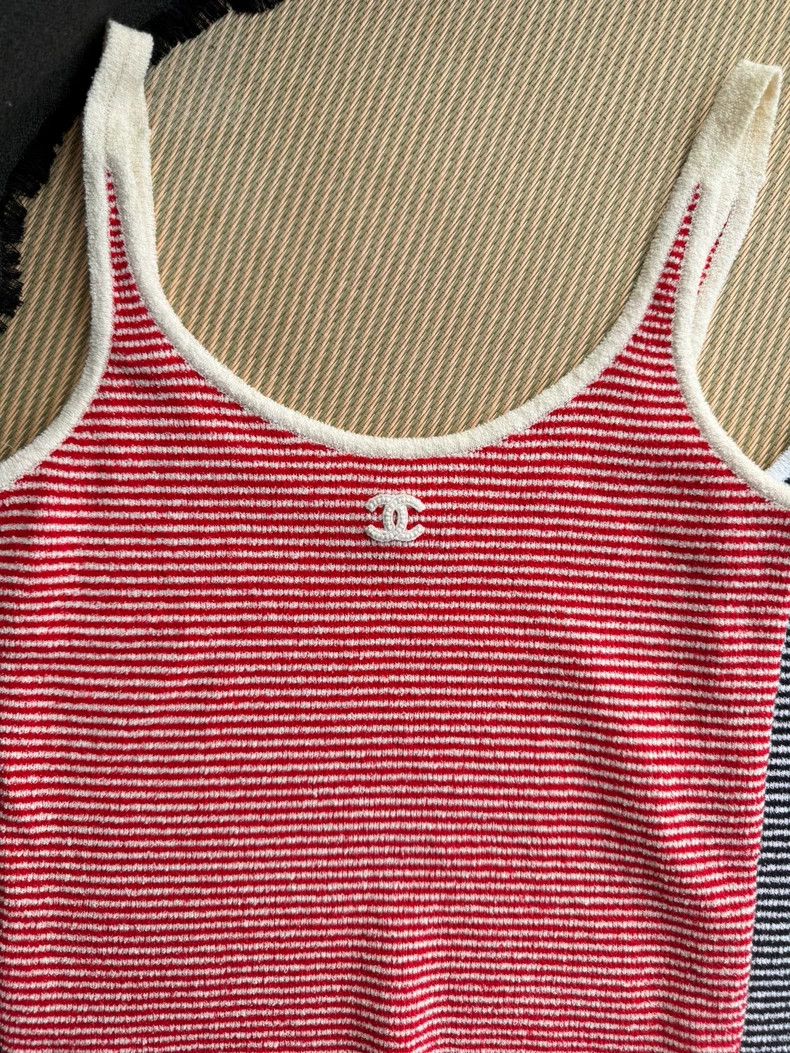 Chanel Chanel Striped Knit Sleeveless Crop Top- DMC Size US S / EU 44-46 / 1 - 8 Thumbnail