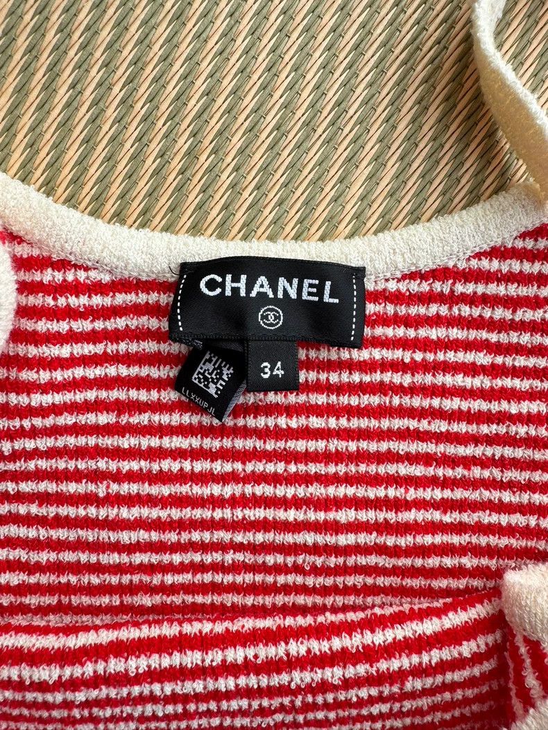 Chanel Chanel Striped Knit Sleeveless Crop Top- DMC Size US S / EU 44-46 / 1 - 2 Thumbnail