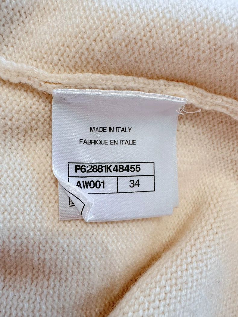 Chanel Chanel White Cashmere Off-Shoulder Sweater- DMC Size US S / EU 44-46 / 1 - 5 Thumbnail