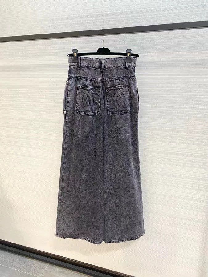 Chanel Chanel F34 Wide Leg Denim Pants for Daily Wear- DMC Size US 34 / EU 50 - 2 Thumbnail