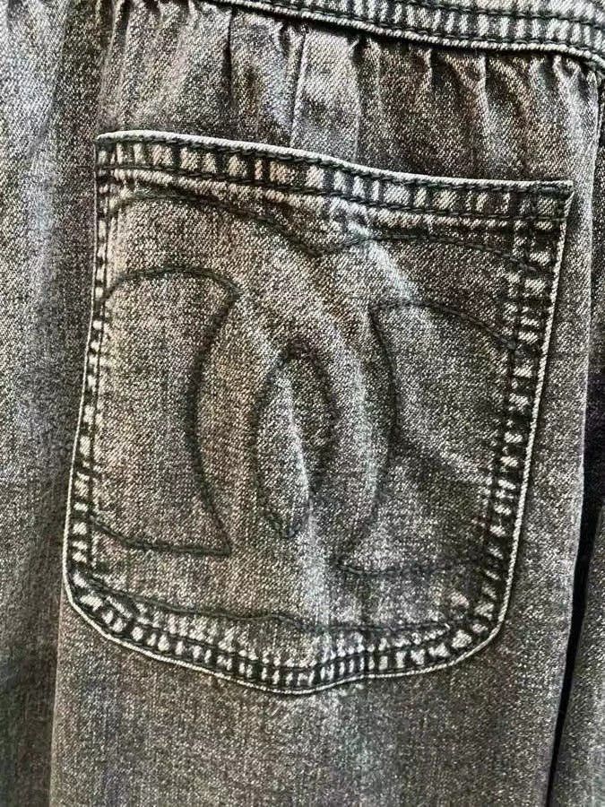Chanel Chanel F34 Wide Leg Denim Pants for Daily Wear- DMC Size US 34 / EU 50 - 4 Thumbnail