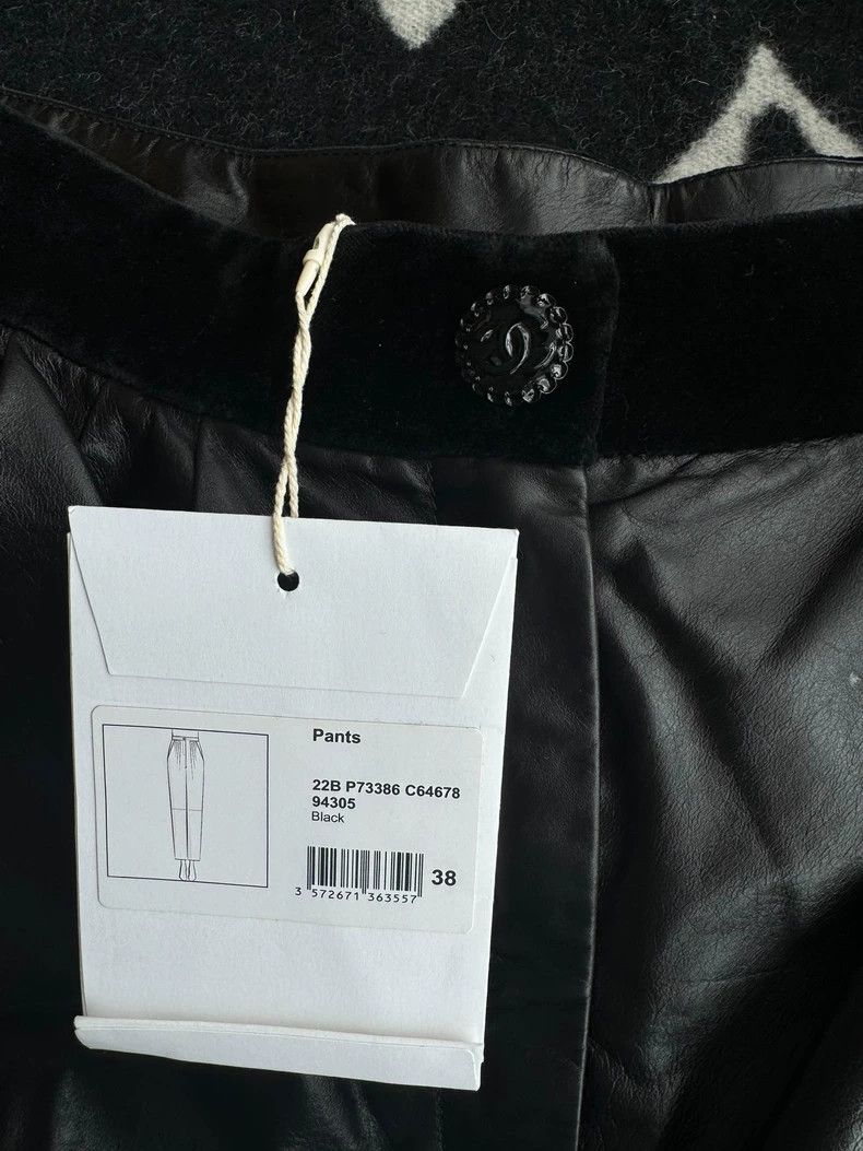 Chanel Chanel 22B Black Leather Pants Size F38- DMC Size US 38 / EU 54 - 3 Thumbnail
