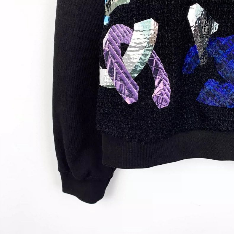 Chanel Chanel Black Sequin Letter Long Sleeve Sweatshirt- DMC Size US S / EU 44-46 / 1 - 4 Thumbnail