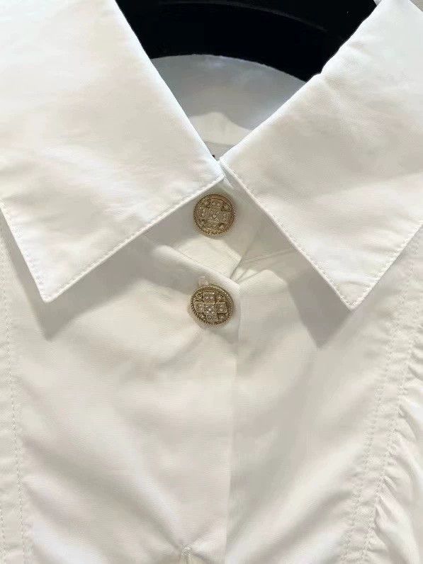 Chanel Chanel Ruffled Long Sleeve Cropped Shirt- DMC Size US M / EU 48-50 / 2 - 4 Thumbnail