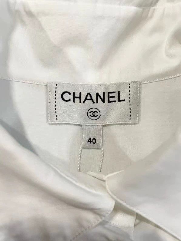 Chanel Chanel Ruffled Long Sleeve Cropped Shirt- DMC Size US M / EU 48-50 / 2 - 2 Thumbnail