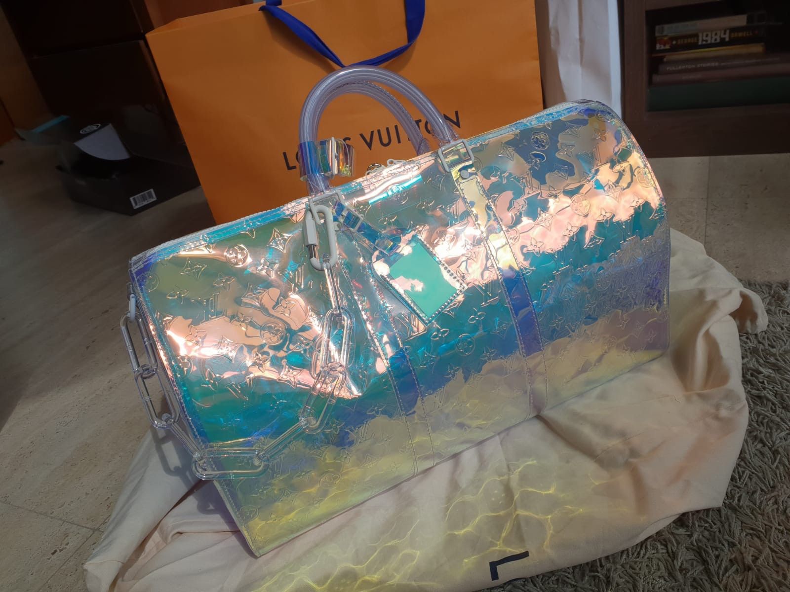 Louis Vuitton, Bags, Lv Virgil Abloh Keepall 5 Prism