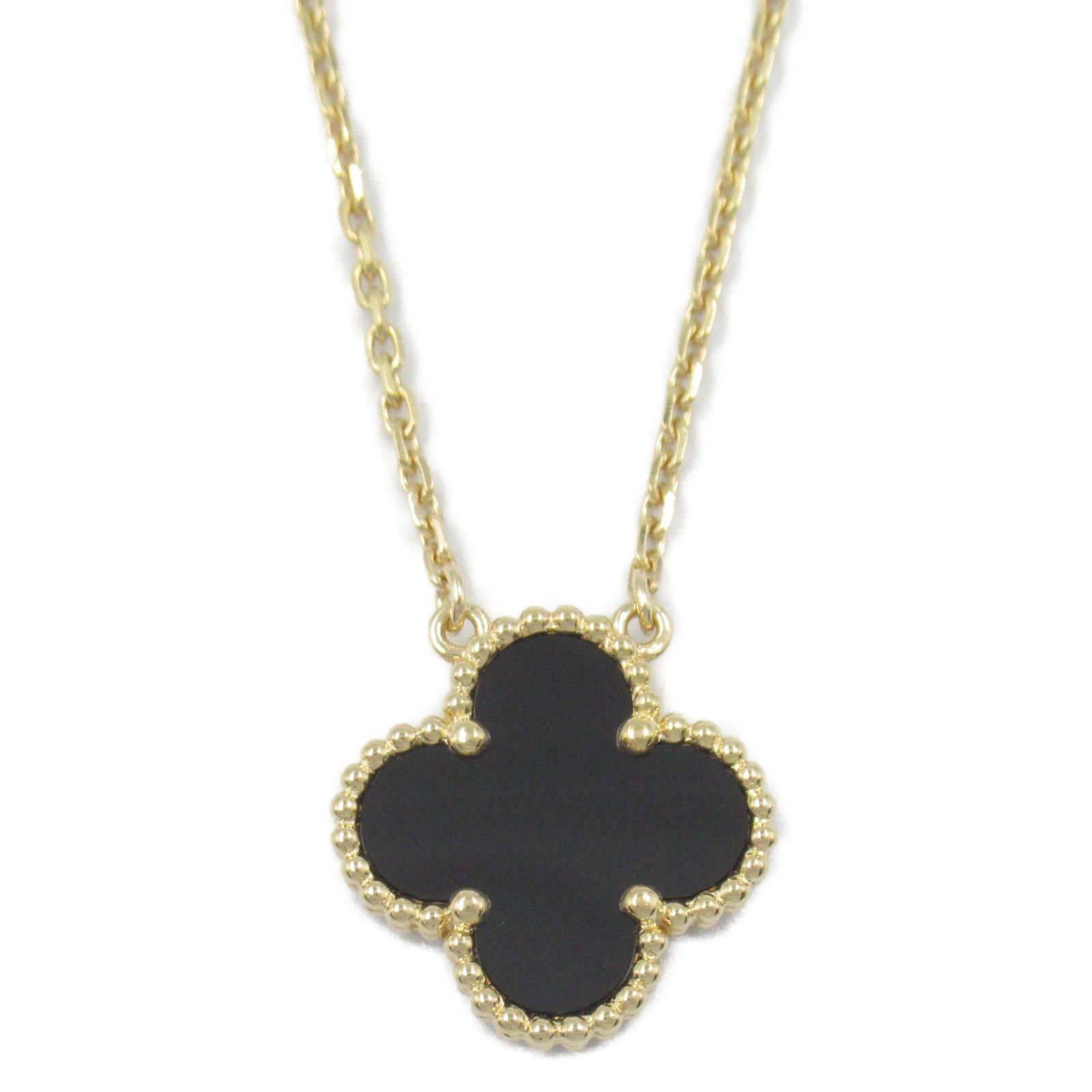 Van Cleef & Arpels Van Cleef Arpels Alhambra Necklace Onyx K18 (Yellow Gold) Black Size ONE SIZE - 2 Thumbnail