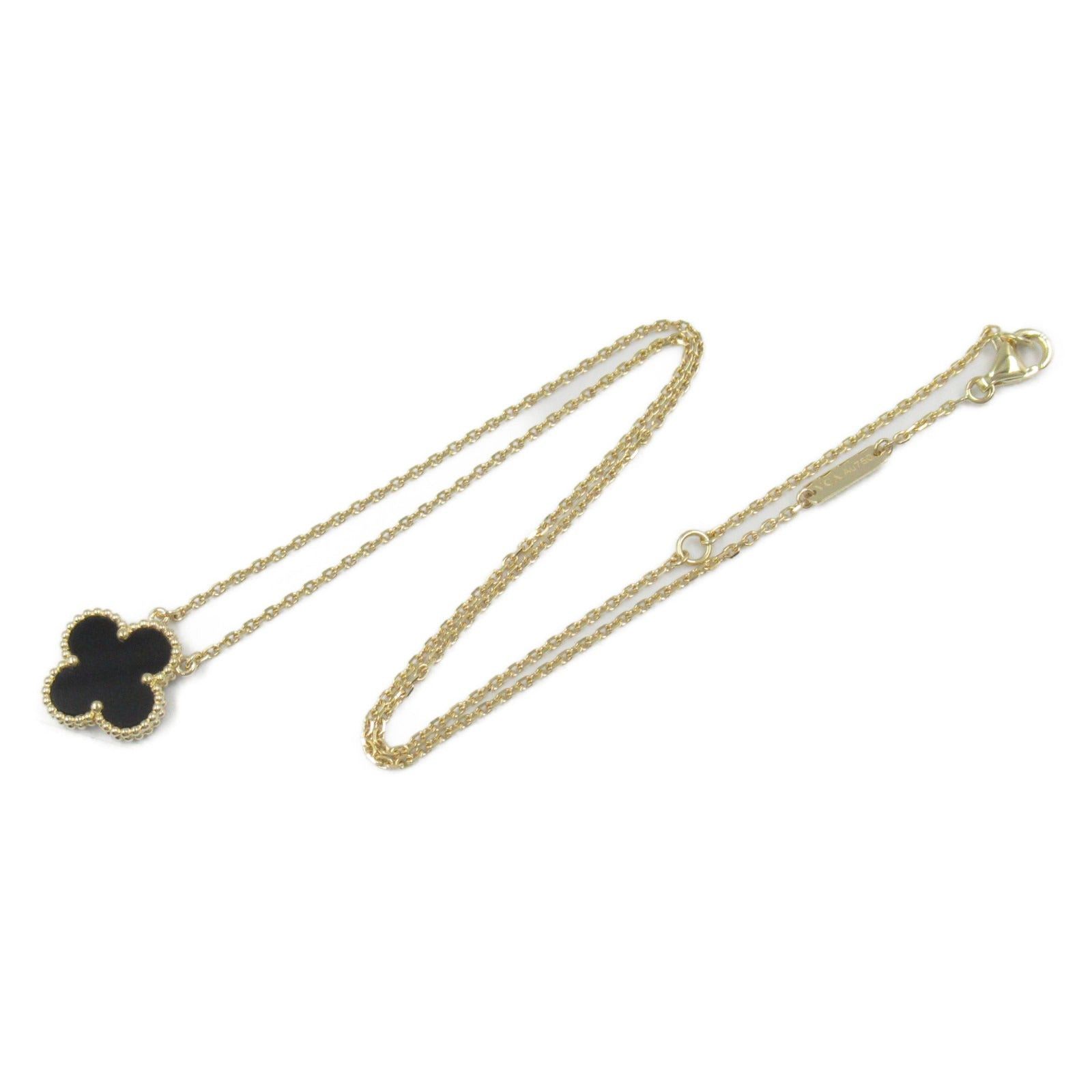 Van Cleef & Arpels Van Cleef Arpels Alhambra Necklace Onyx K18 (Yellow Gold) Black Size ONE SIZE - 3 Thumbnail