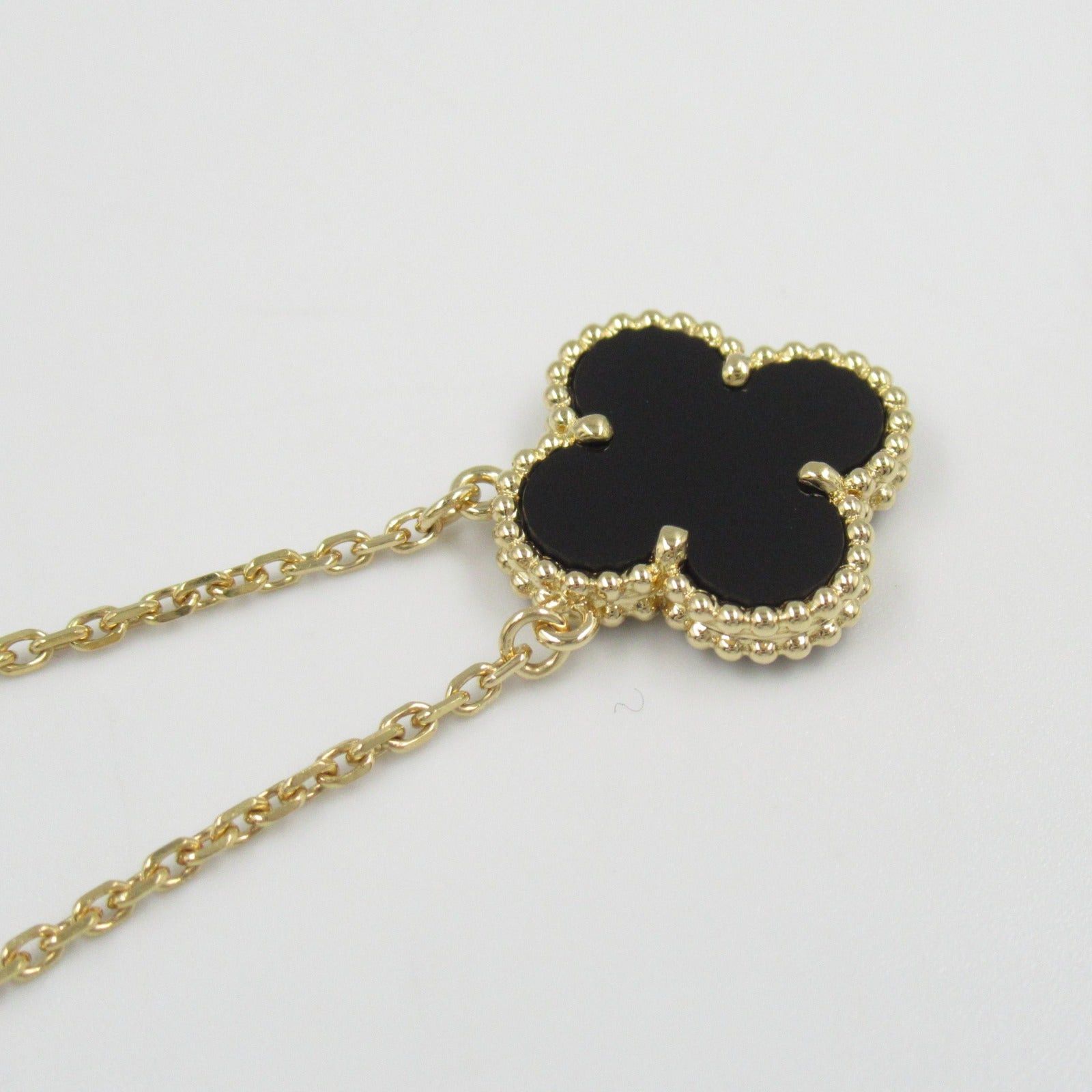 Van Cleef & Arpels Van Cleef Arpels Alhambra Necklace Onyx K18 (Yellow Gold) Black Size ONE SIZE - 6 Thumbnail