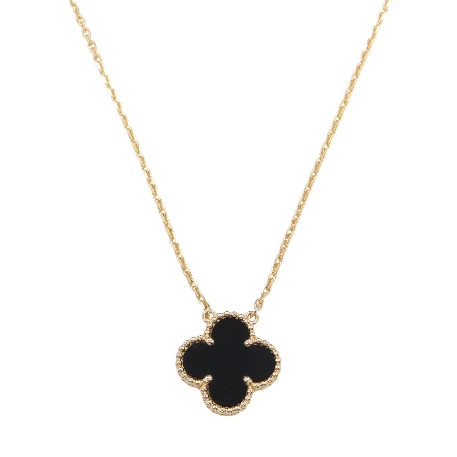 Van Cleef & Arpels Van Cleef Arpels Alhambra Onyx Necklace K18 (Yellow Gold) Black Size ONE SIZE - 2 Thumbnail