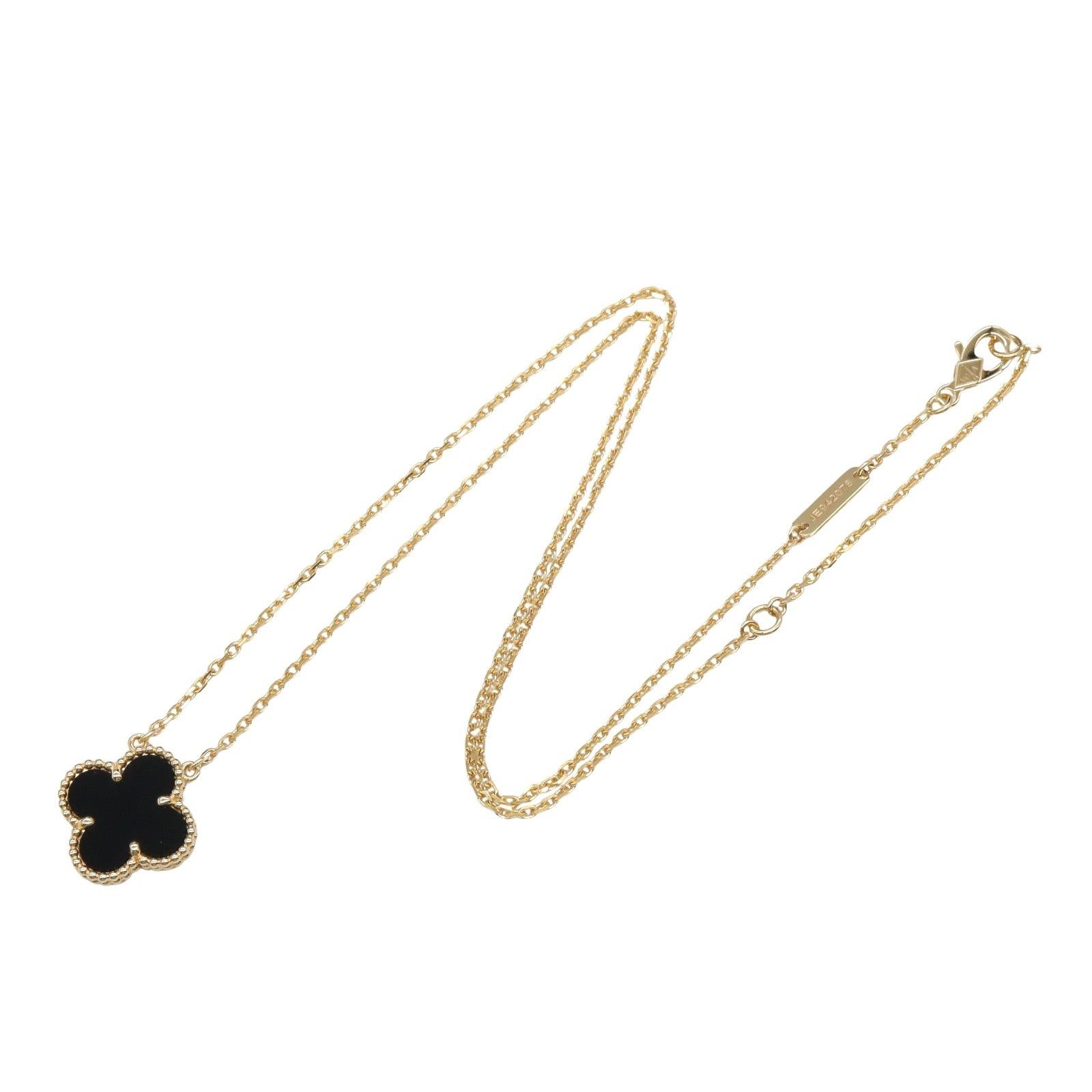 Van Cleef & Arpels Van Cleef Arpels Alhambra Onyx Necklace K18 (Yellow Gold) Black Size ONE SIZE - 3 Thumbnail