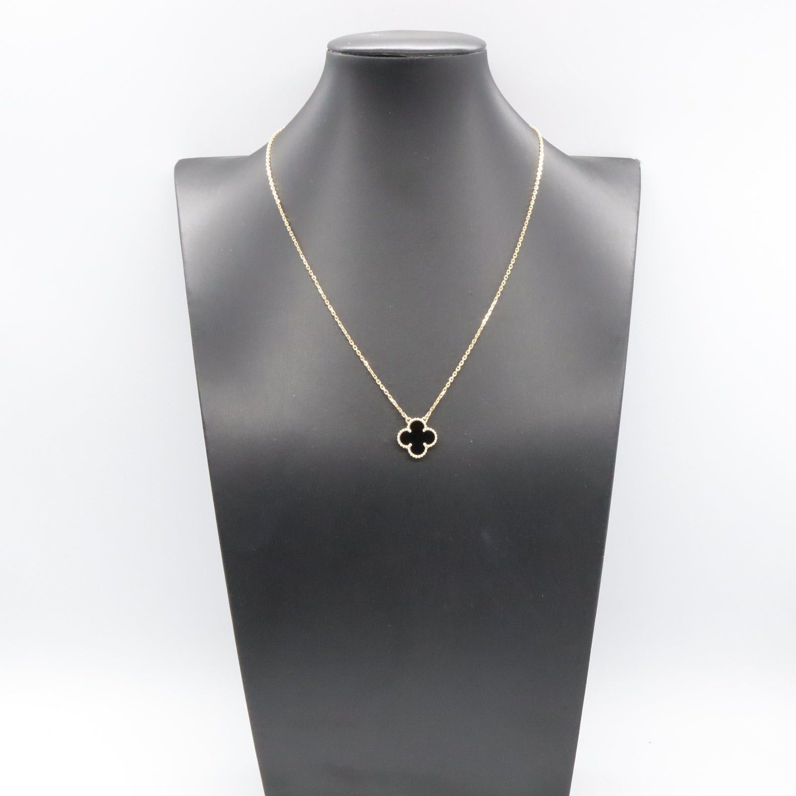 Van Cleef & Arpels Van Cleef Arpels Alhambra Onyx Necklace K18 (Yellow Gold) Black Size ONE SIZE - 6 Thumbnail