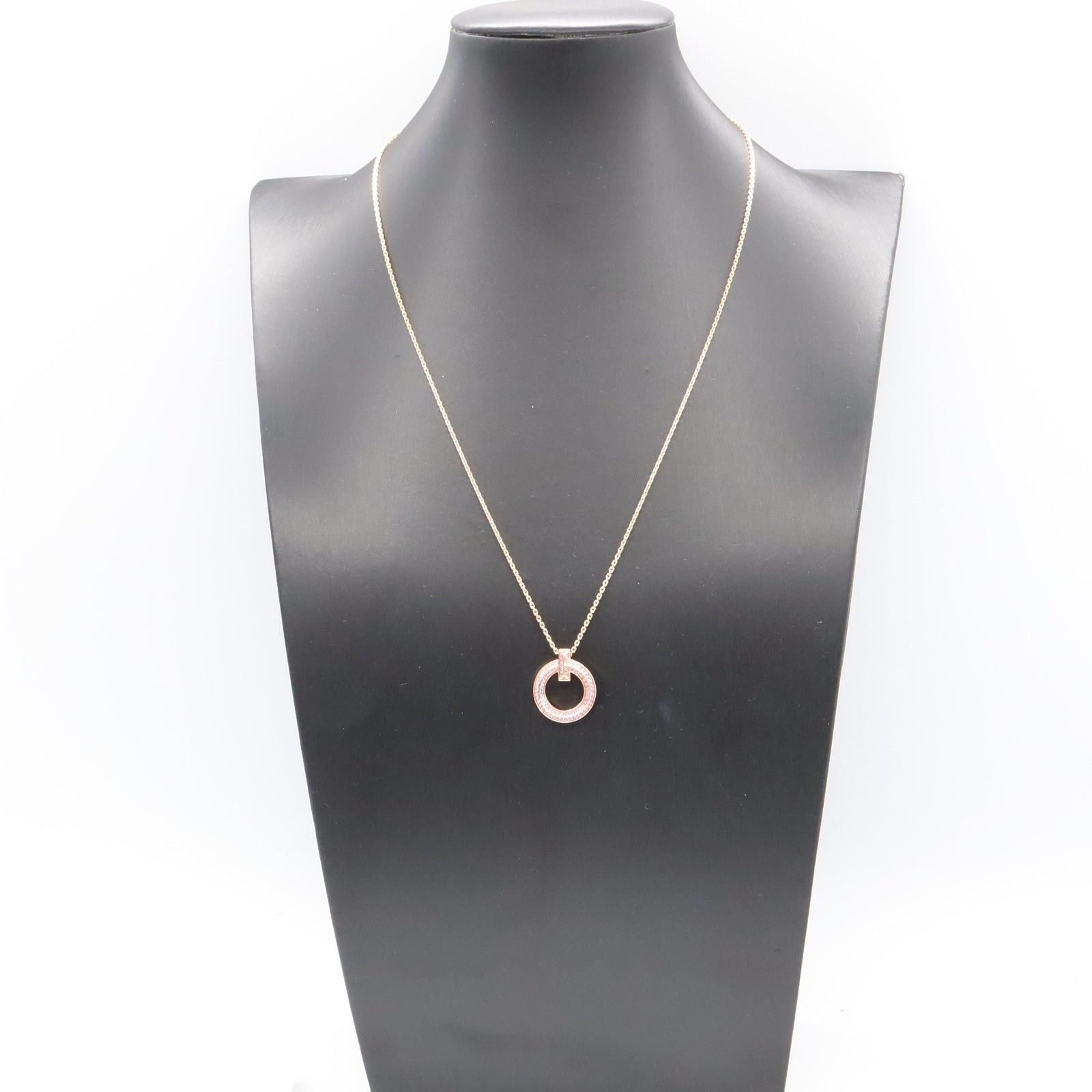 Tiffany & Co. Tiffany Co T-One Mini Circle Pink Sapphire Necklace K18Pg (Pink Gold) Size ONE SIZE - 7 Thumbnail