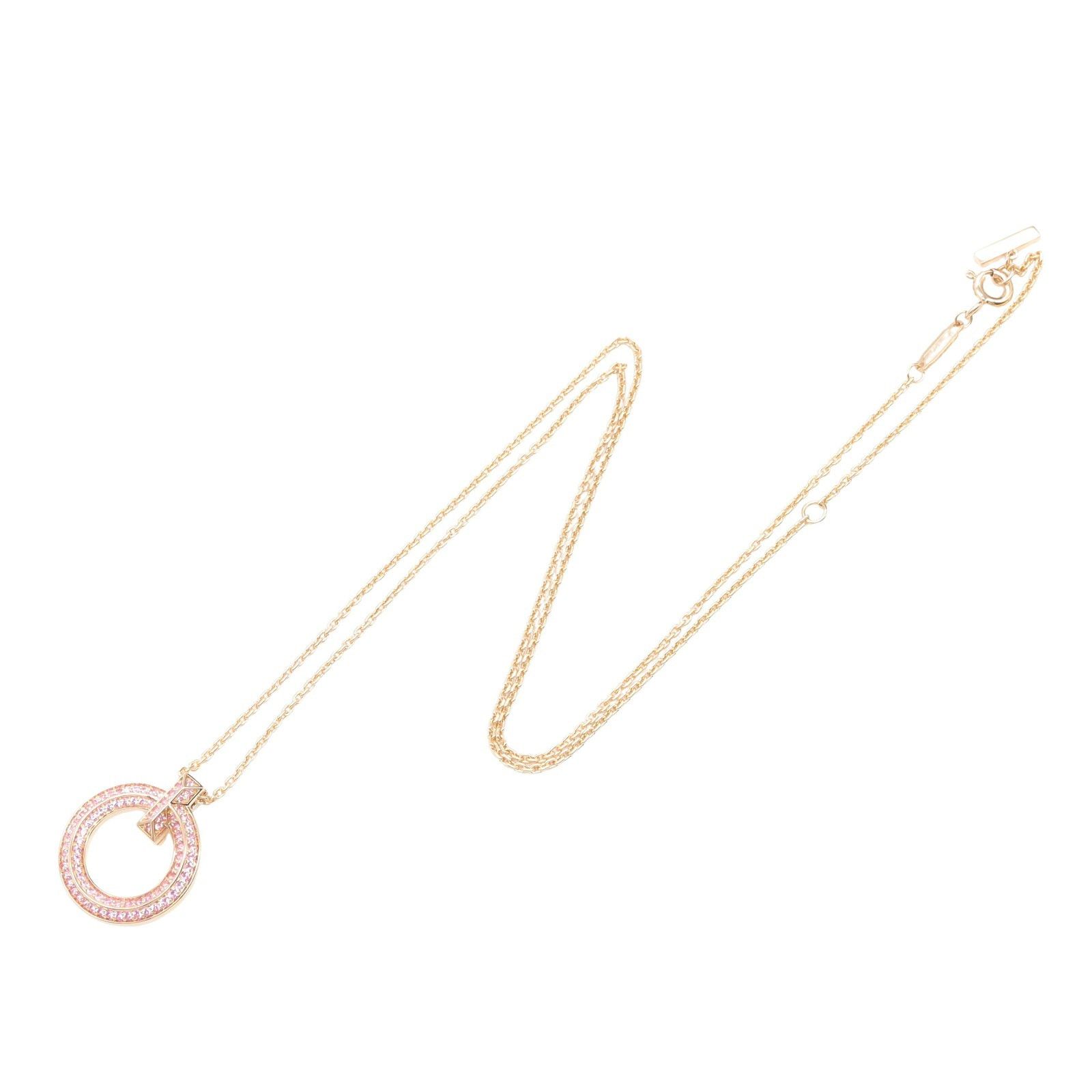 Tiffany & Co. Tiffany Co T-One Mini Circle Pink Sapphire Necklace K18Pg (Pink Gold) Size ONE SIZE - 3 Thumbnail