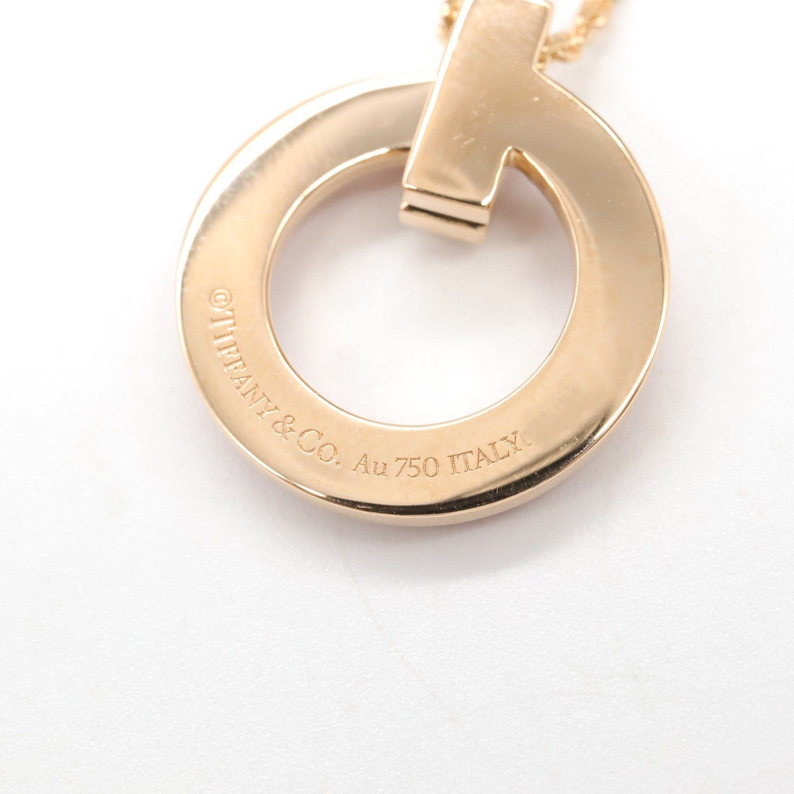 Tiffany & Co. Tiffany Co T-One Mini Circle Pink Sapphire Necklace K18Pg (Pink Gold) Size ONE SIZE - 6 Thumbnail