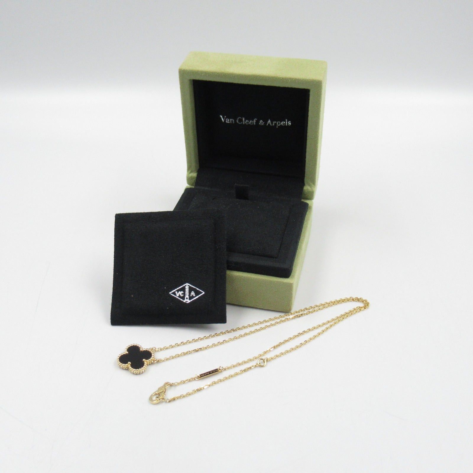 Van Cleef & Arpels Van Cleef Arpels Alhambra Onyx Necklace K18 (Yellow Gold) Black Size ONE SIZE - 7 Thumbnail