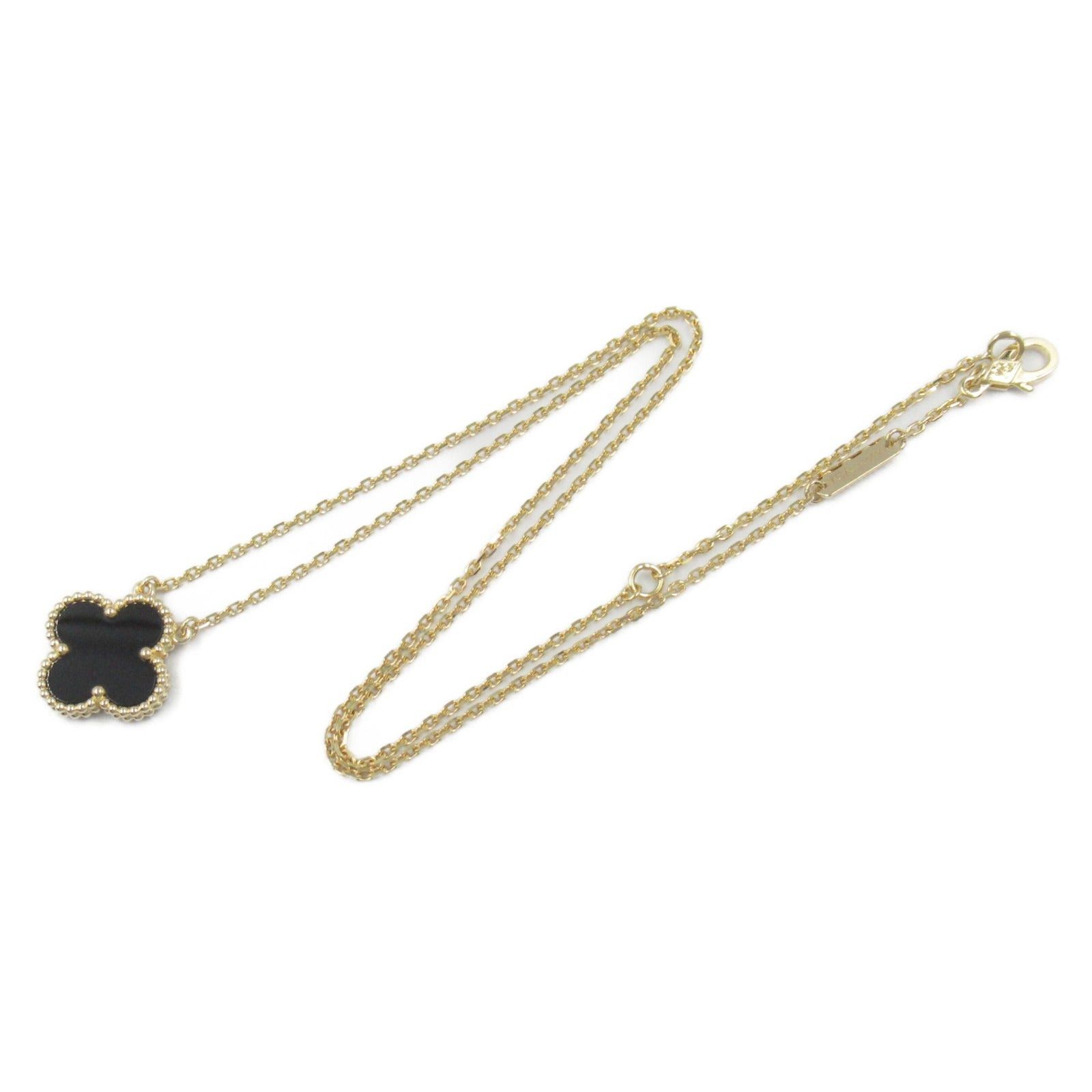 Van Cleef & Arpels Van Cleef Arpels Alhambra Onyx Necklace K18 (Yellow Gold) Black Size ONE SIZE - 3 Thumbnail