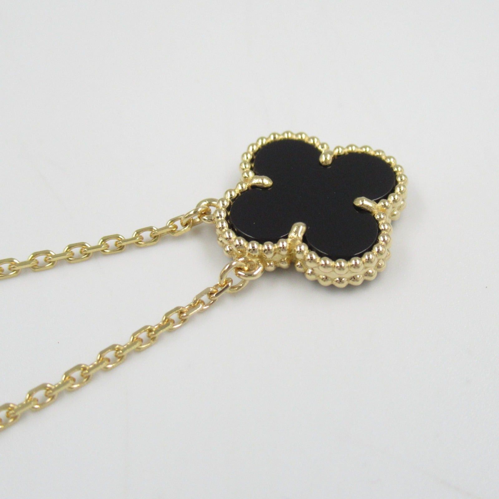 Van Cleef & Arpels Van Cleef Arpels Alhambra Onyx Necklace K18 (Yellow Gold) Black Size ONE SIZE - 6 Thumbnail