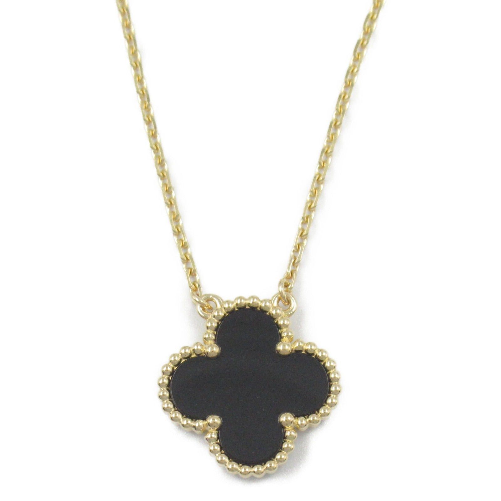 Van Cleef & Arpels Van Cleef Arpels Alhambra Onyx Necklace K18 (Yellow Gold) Black Size ONE SIZE - 2 Thumbnail