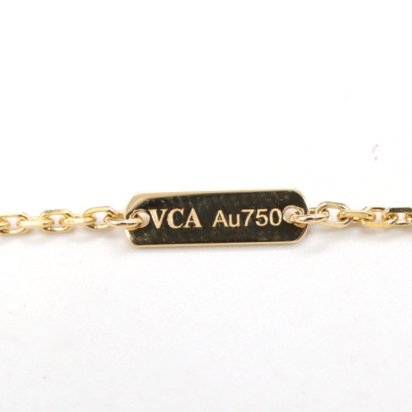 Van Cleef & Arpels Van Cleef Arpels Alhambra Necklace Mother Of Pearl K18 (Yellow Gold) White Size ONE SIZE - 4 Thumbnail