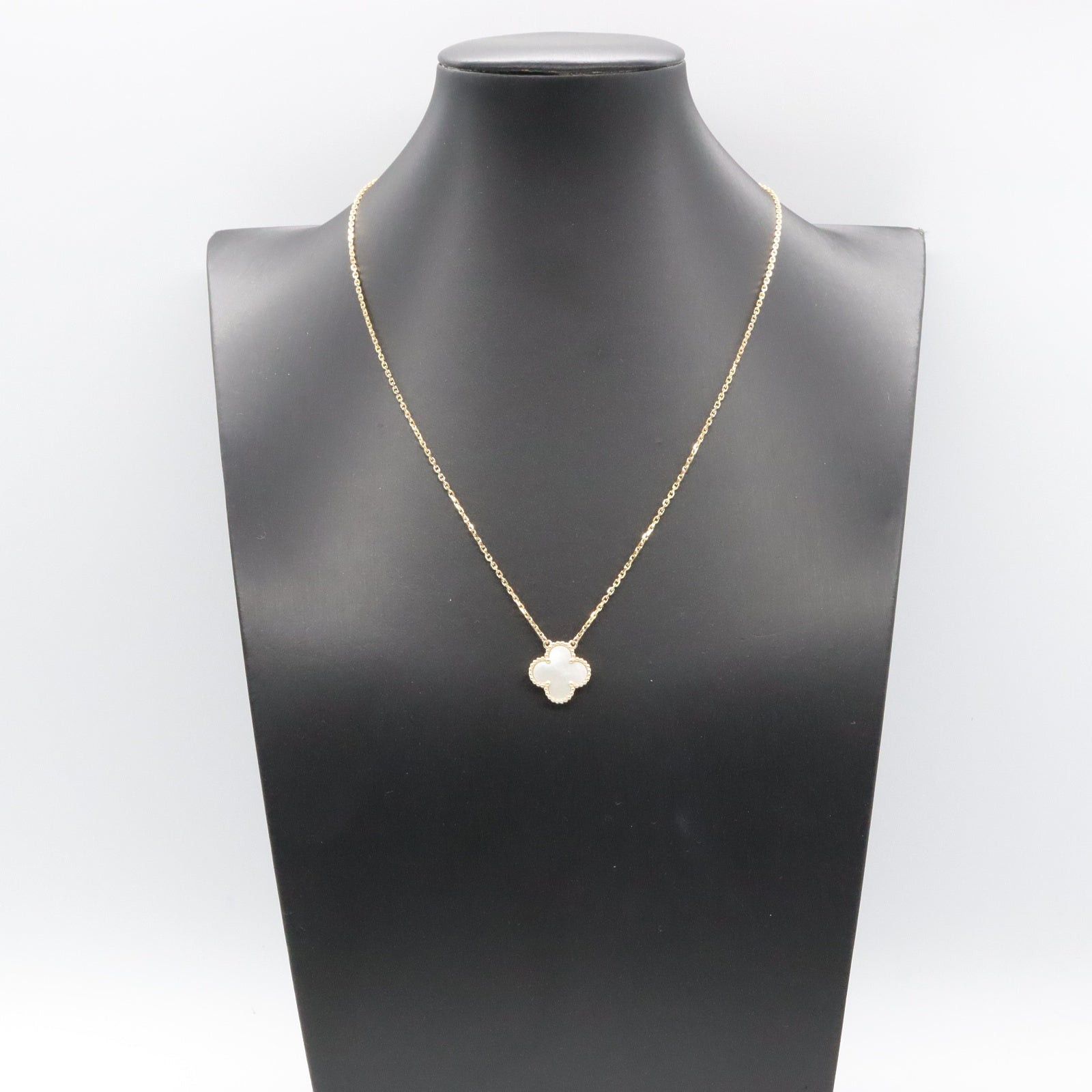 Van Cleef & Arpels Van Cleef Arpels Alhambra Necklace Mother Of Pearl K18 (Yellow Gold) White Size ONE SIZE - 6 Thumbnail