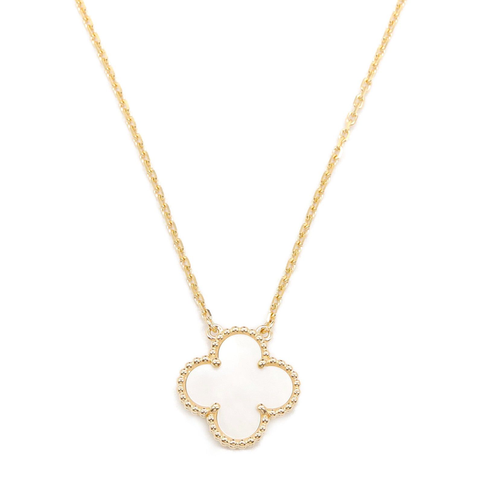 Van Cleef & Arpels Van Cleef Arpels Alhambra Necklace Mother Of Pearl K18 (Yellow Gold) White Size ONE SIZE - 2 Thumbnail