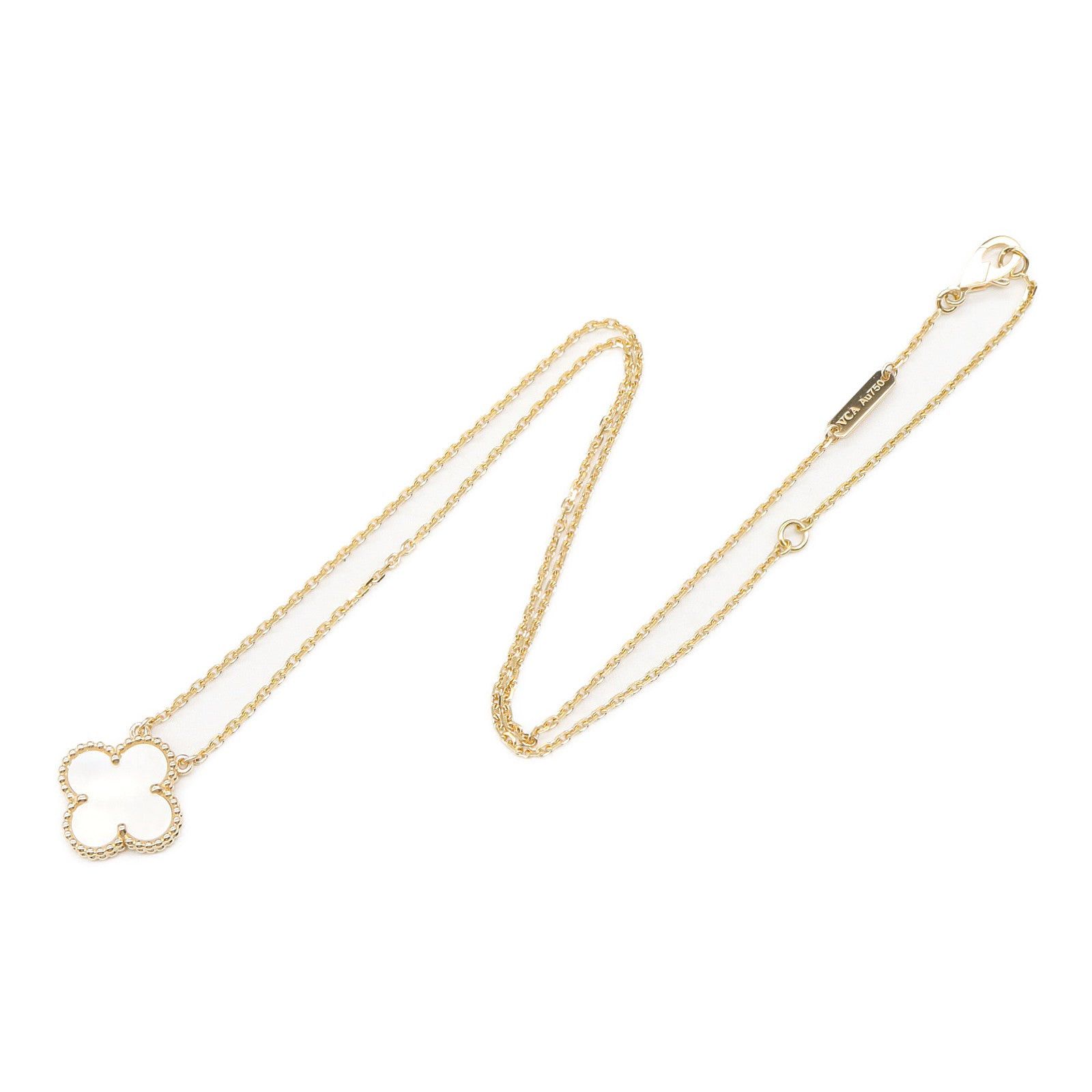 Van Cleef & Arpels Van Cleef Arpels Alhambra Necklace Mother Of Pearl K18 (Yellow Gold) White Size ONE SIZE - 3 Thumbnail
