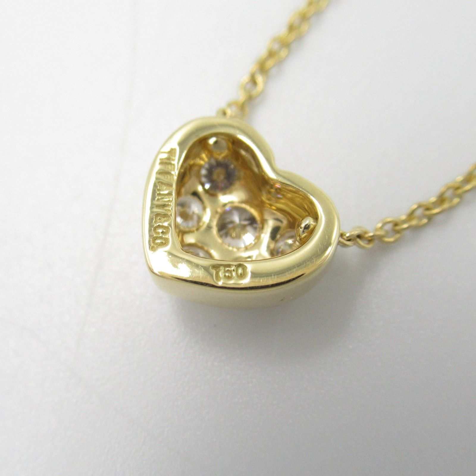 Tiffany & Co. Tiffany Co Heart Pave Necklace K18 (Yellow Gold) Diamond Clear Size ONE SIZE - 4 Thumbnail