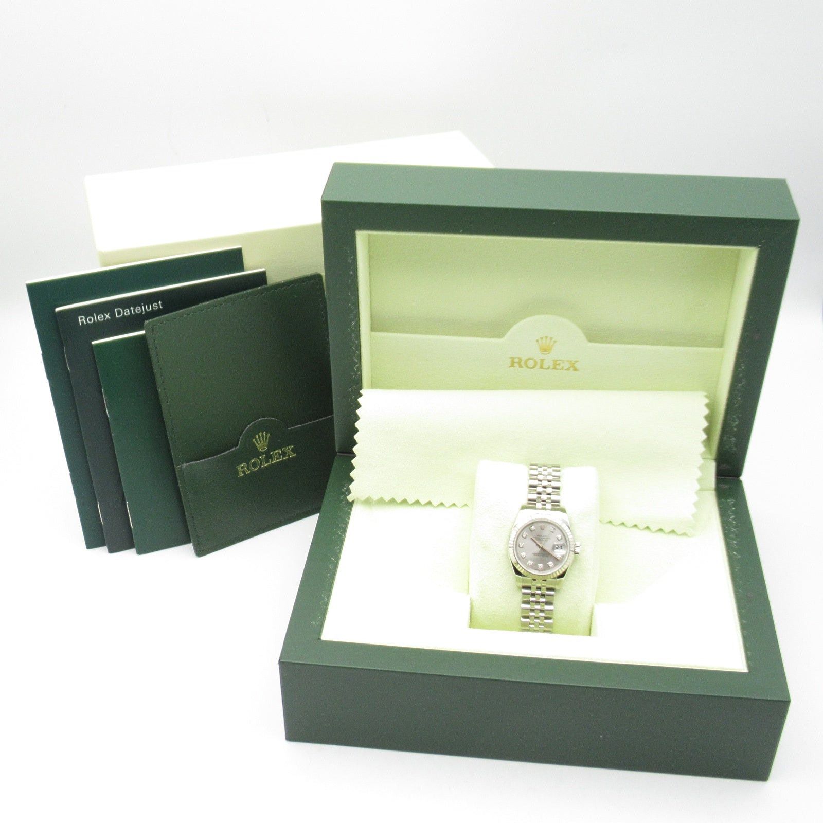 Rolex Rolex Datejust 10P Diamond D Women Watch Automatic Winding K18Wg (White Gold) Stainless Steel Silver Np Size ONE SIZE - 10 Thumbnail