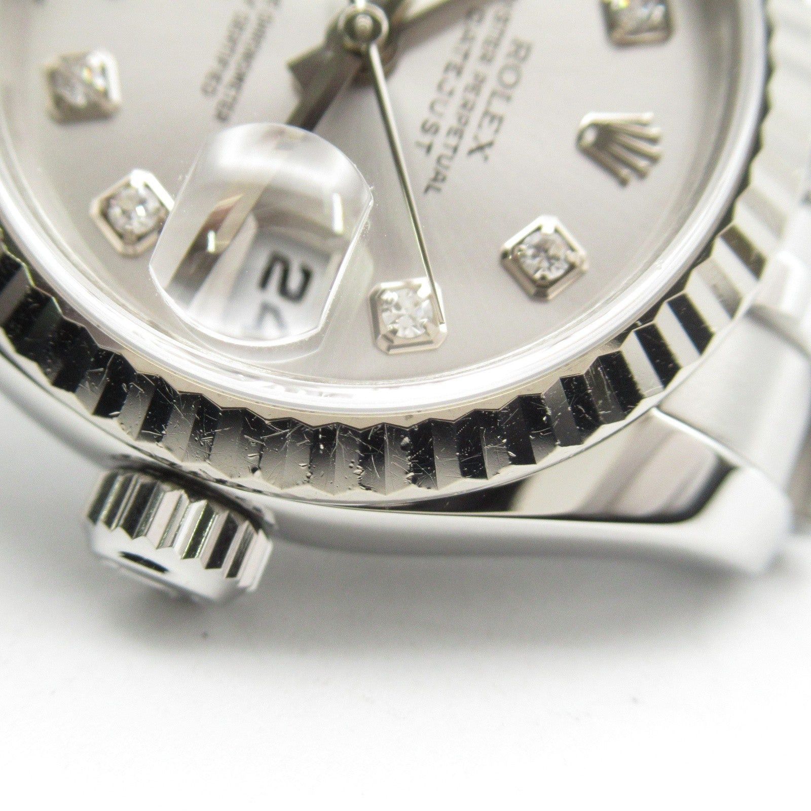 Rolex Rolex Datejust 10P Diamond D Women Watch Automatic Winding K18Wg (White Gold) Stainless Steel Silver Np Size ONE SIZE - 14 Thumbnail