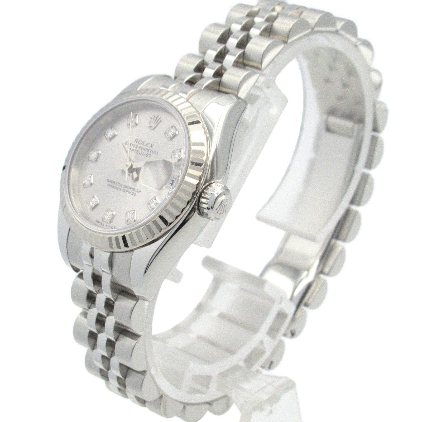 Rolex Rolex Datejust 10P Diamond D Women Watch Automatic Winding K18Wg (White Gold) Stainless Steel Silver Np Size ONE SIZE - 2 Thumbnail