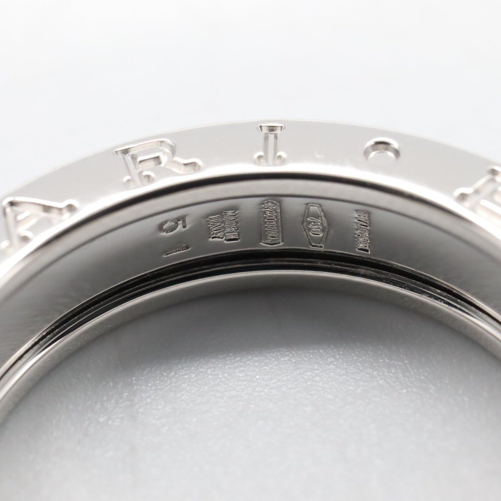 Bvlgari Bvlgari B Zero One Ring 1Belt K18Wg (White Gold) Silver Size ONE SIZE - 4 Thumbnail