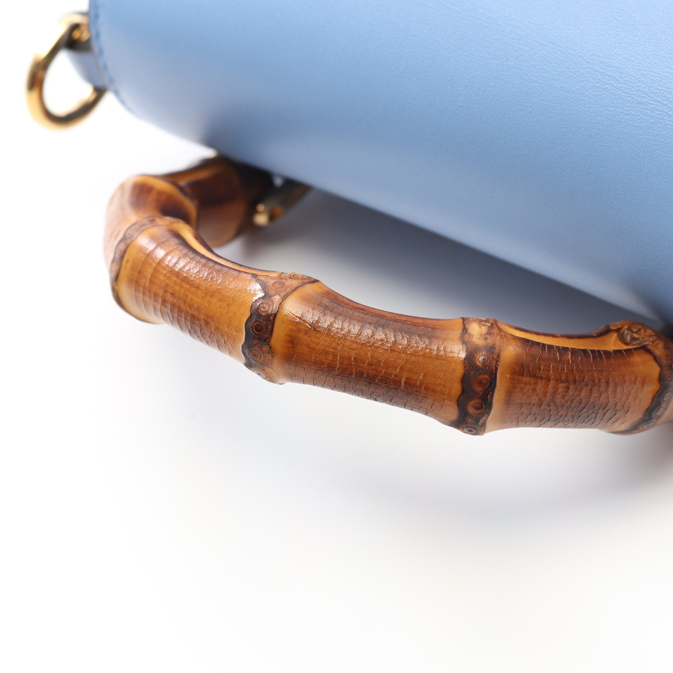 Gucci Gucci Bamboo Handbag Leather Light Blue 3Way Size ONE SIZE - 5 Thumbnail