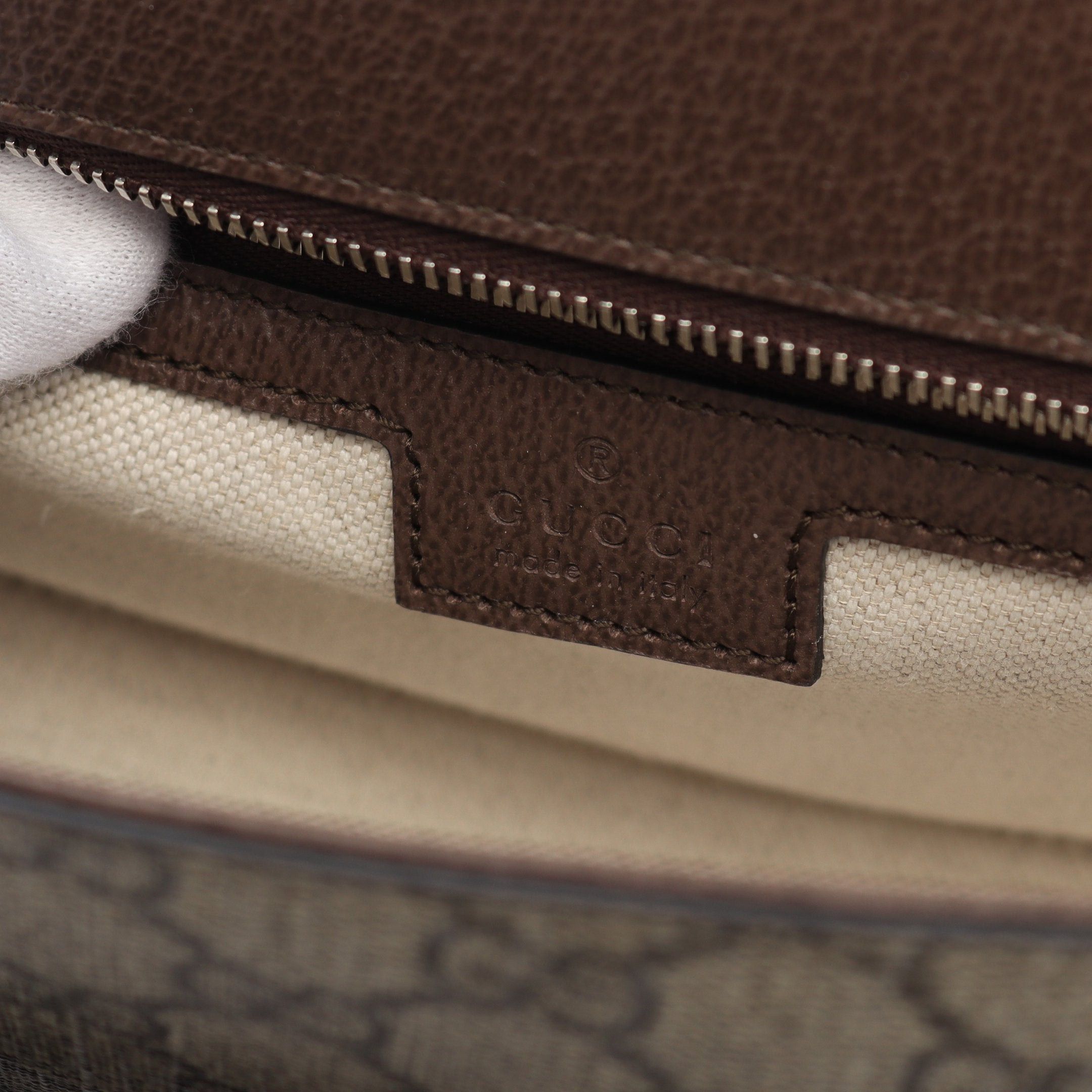 Gucci Gucci Horsebit 1955 Gg Supreme Shoulder Bag Leather Beige Size ONE SIZE - 4 Thumbnail