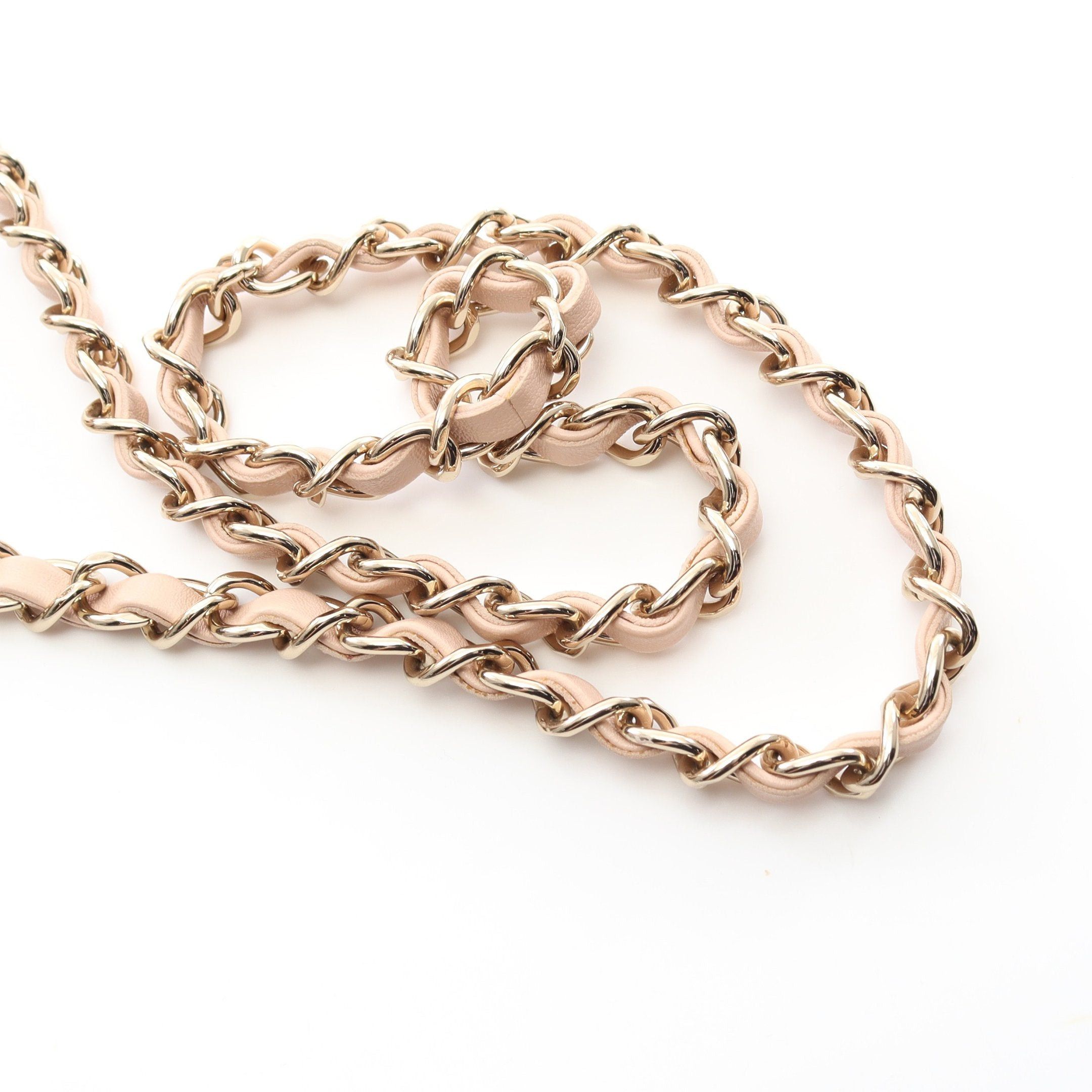 Chanel Chanel Mini Matelasse Chain Shoulder Bag Lambskin Light Pink Black Gold Hardware Size ONE SIZE - 9 Thumbnail