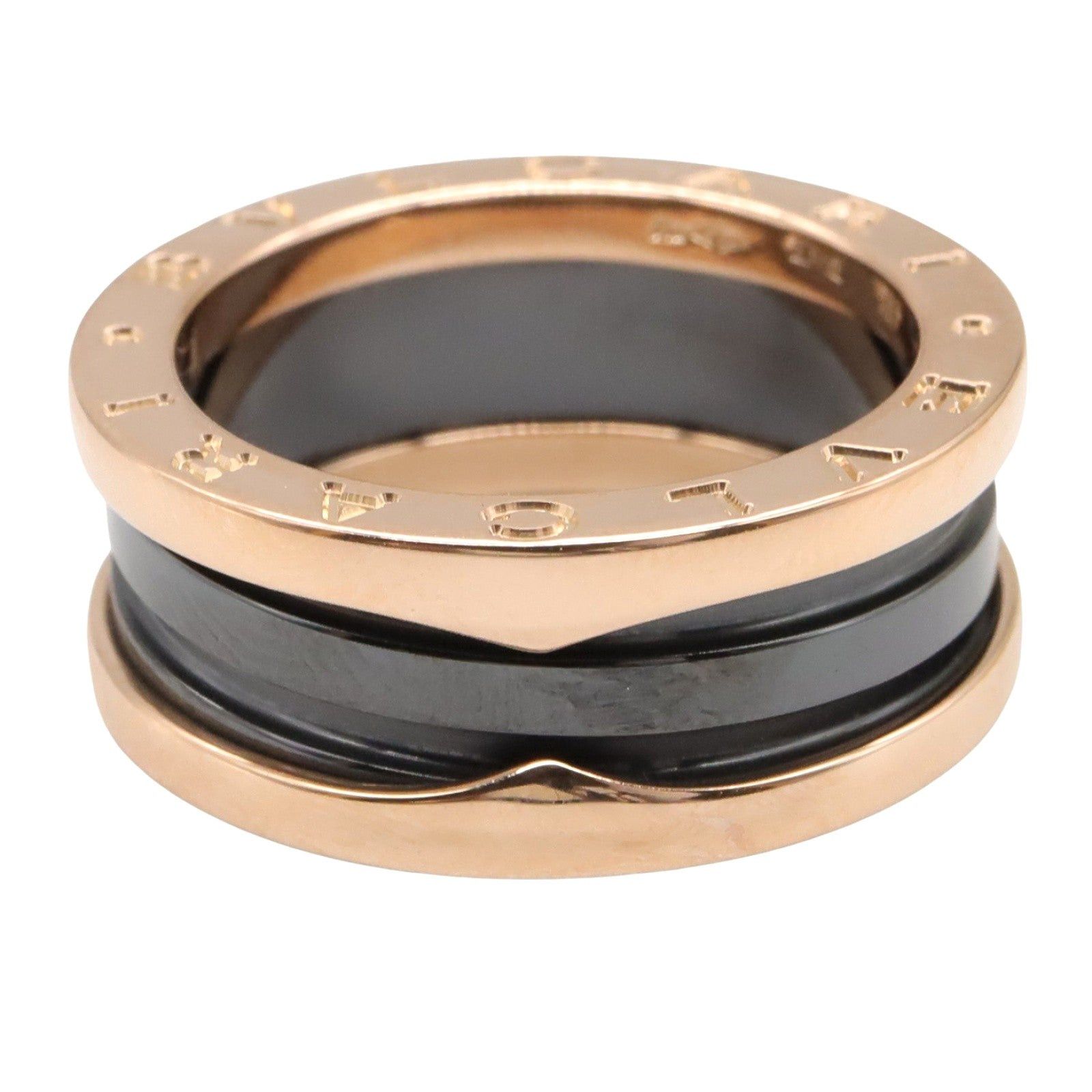 Bvlgari Bvlgari B Zero One Ring Ceramic K18Pg (Pink Gold) Black Size ONE SIZE - 3 Thumbnail