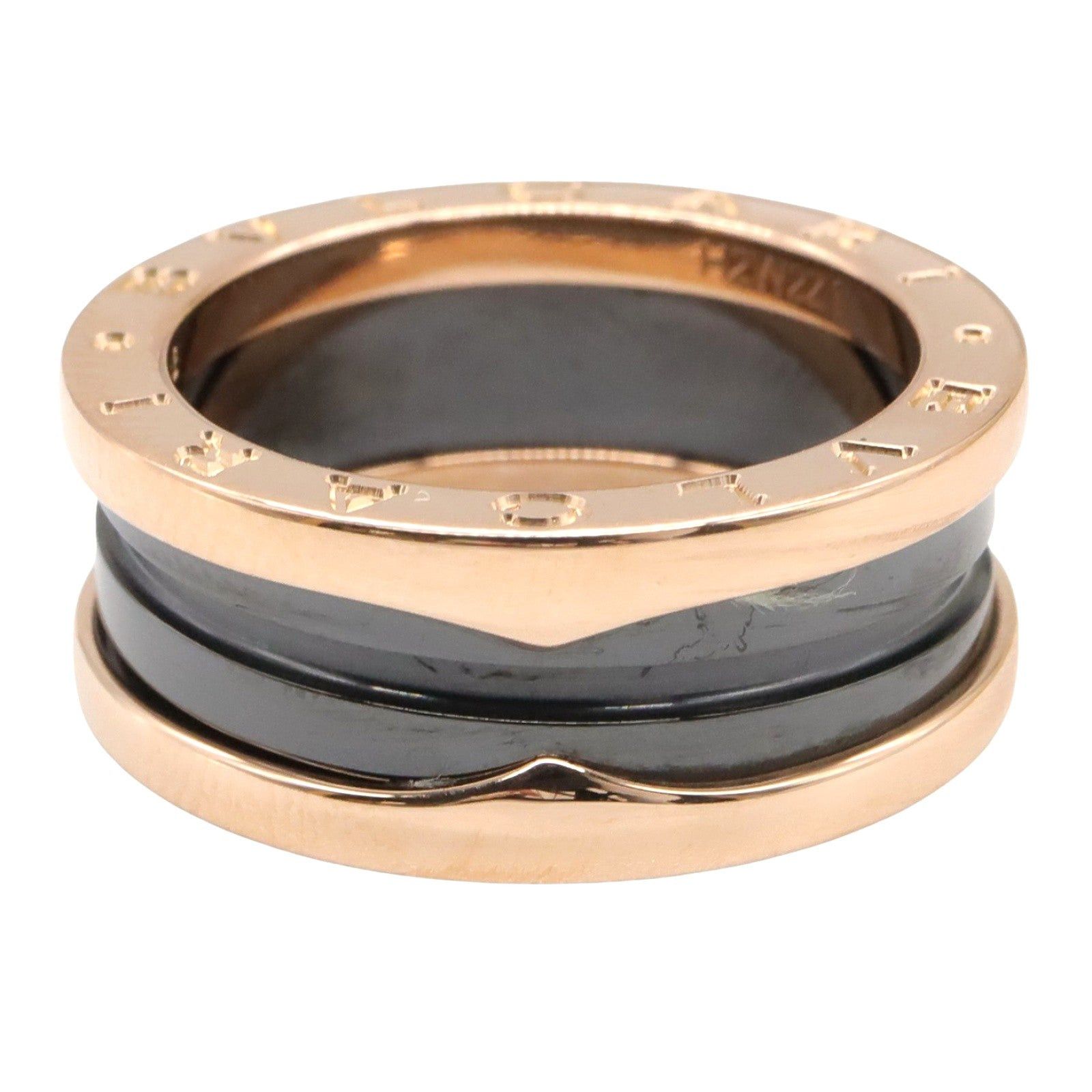 Bvlgari Bvlgari B Zero One Ring Ceramic K18Pg (Pink Gold) Black Size ONE SIZE - 2 Thumbnail