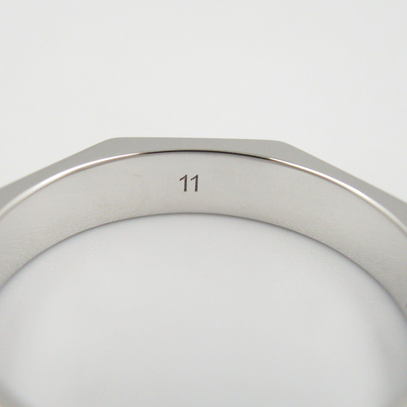 Gucci Gucci Logo Ring K18Wg (White Gold) Silver Size ONE SIZE - 6 Thumbnail