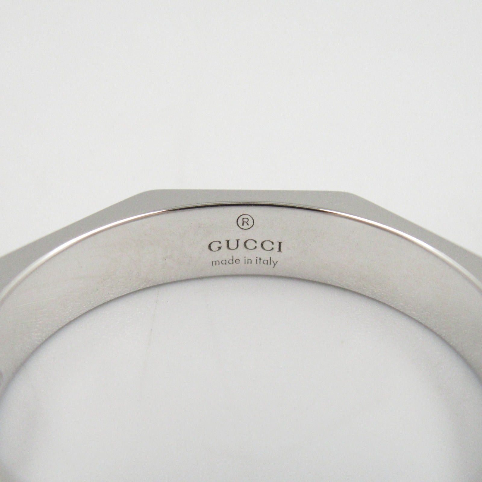 Gucci Gucci Logo Ring K18Wg (White Gold) Silver Size ONE SIZE - 4 Thumbnail