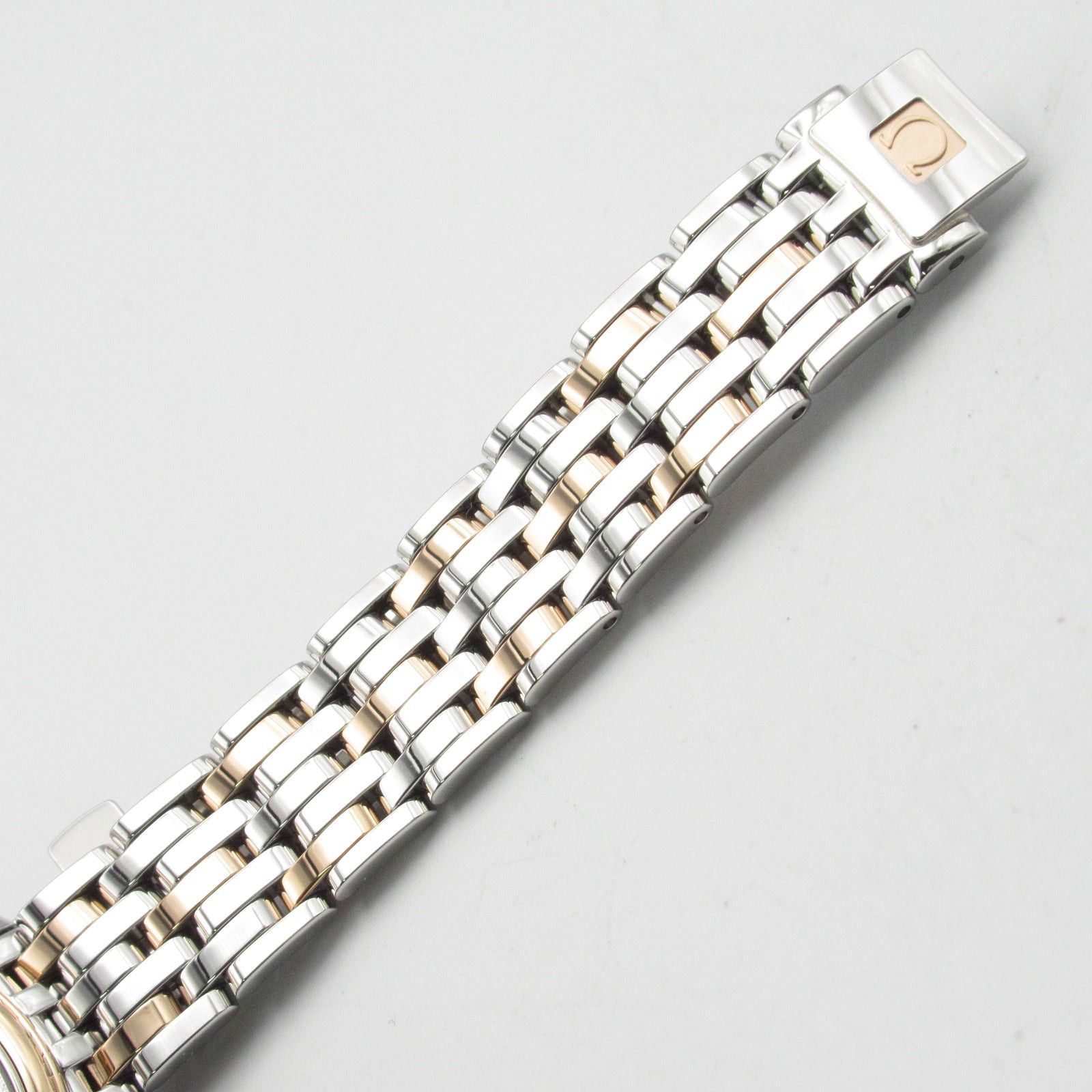 Omega De Ville Prestige Butterfly 8P Diamond Women Watch Quartz K18Pg (Pink Gold) Stainless Steel Silver
