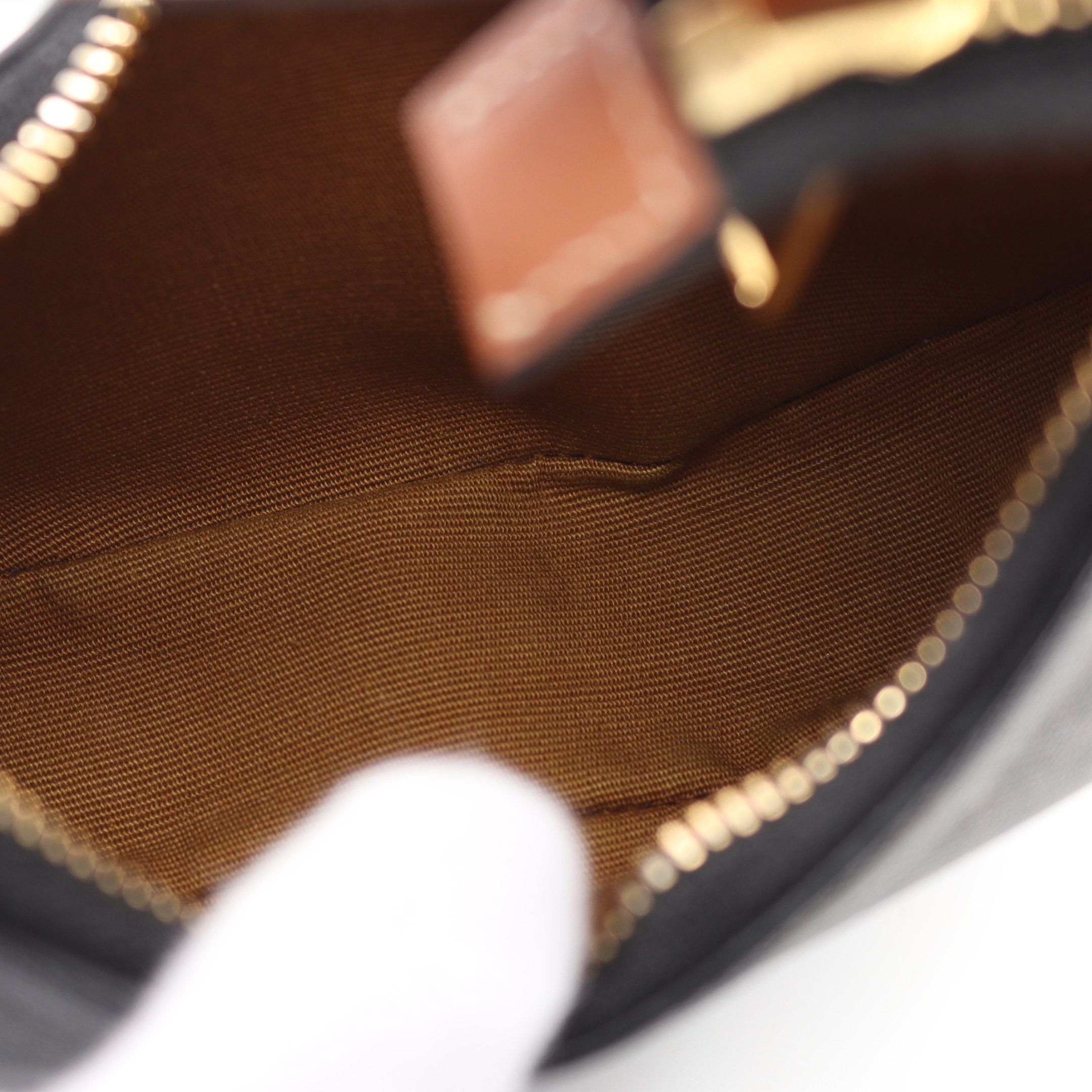 Celine Celine Ava Mini Triomphe Handbag Leather Black Brown Size ONE SIZE - 6 Thumbnail
