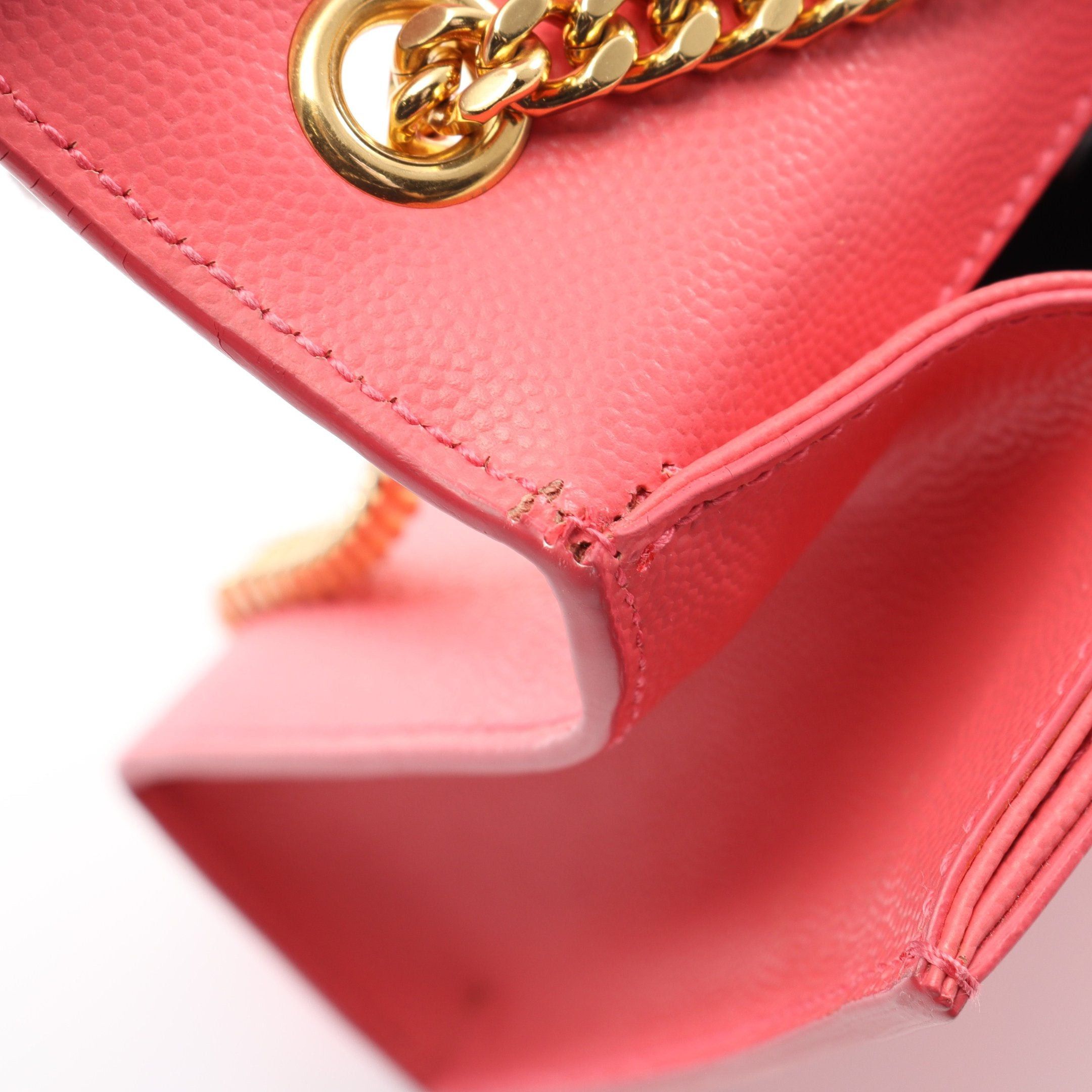 Yves Saint Laurent Yves Saint Laurent Kate Chain Shoulder Bag Leather Pink Size ONE SIZE - 6 Thumbnail